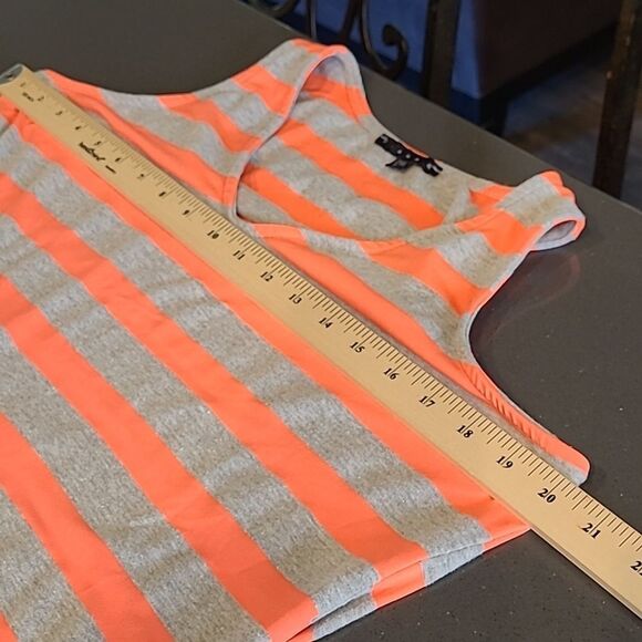 Tiana B. Gray and Neon Striped Dress - Picture 7 of 11